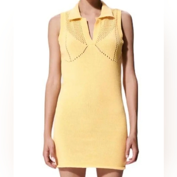NWOT Zara Perforated Mini Tennis Dress w/sexy back cut out - knit look - Picture 2 of 6